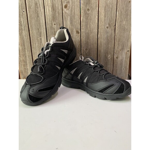 Apex A5000 Men\'s Black Athletic Bungee Comfort Orthopedic Diabetic Shoe 14 med